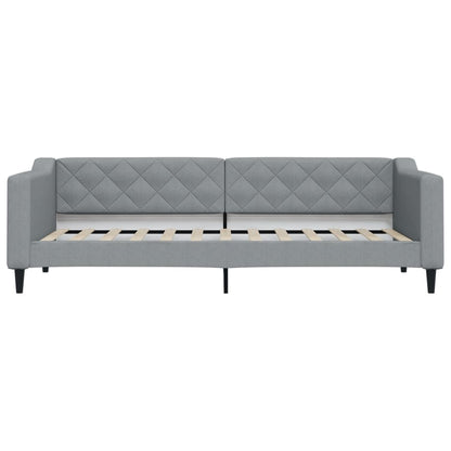 Slaapbank met matras 80x200 cm stof lichtgrijs