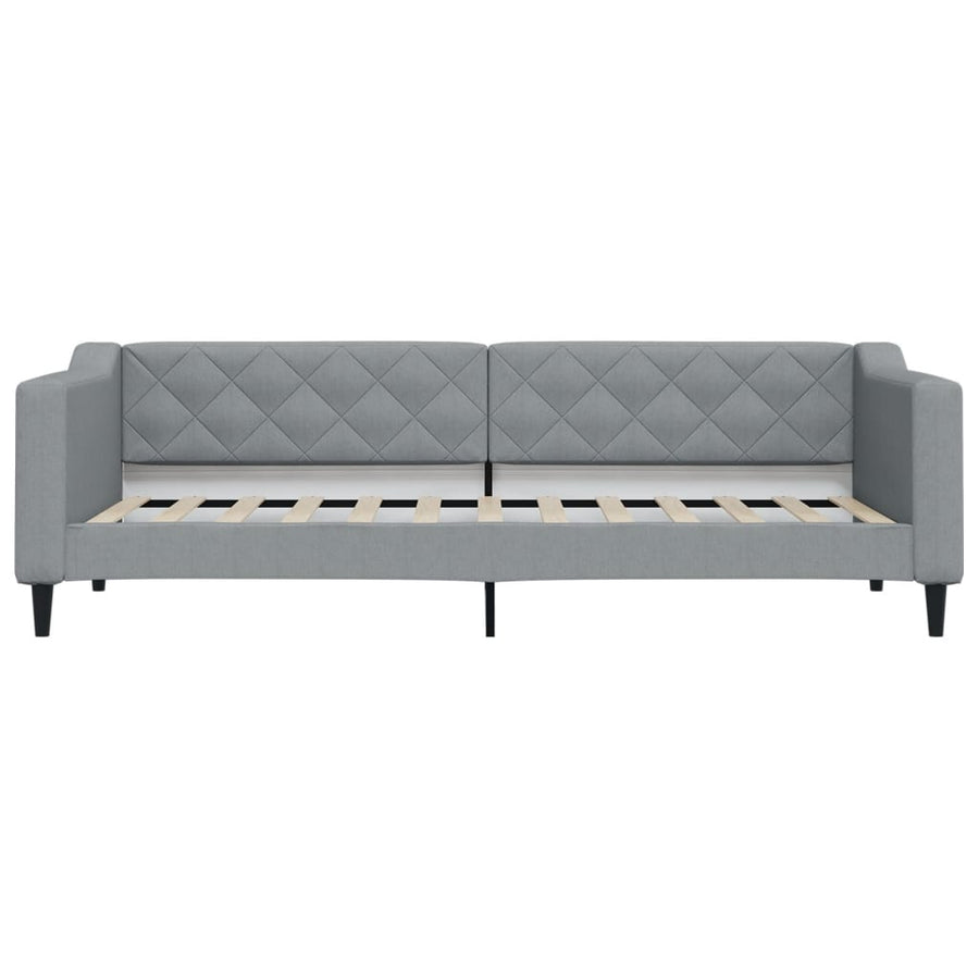 Slaapbank met matras 80x200 cm stof lichtgrijs