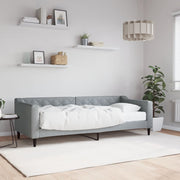 Slaapbank met matras 80x200 cm lichtgrijs