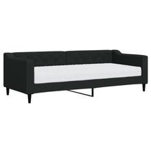 Slaapbank met matras 80x200 cm stof zwart 80 x 200 cm Zwart met matras