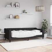 Slaapbank met matras 80x200 cm zwart