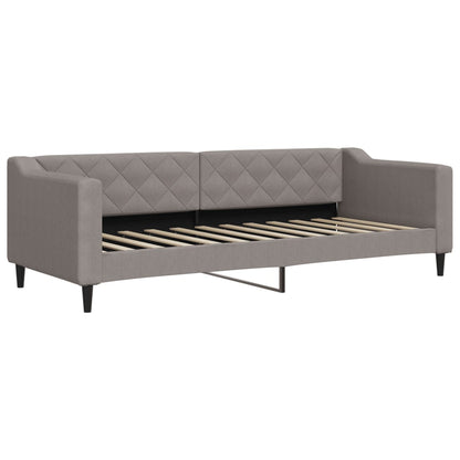 Slaapbank met matras 80x200 cm stof taupe 80 x 200 cm Taupe met matras