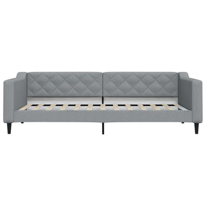 Slaapbank met matras 90x200 cm stof lichtgrijs 90 x 200 cm Lichtgrijs met matras