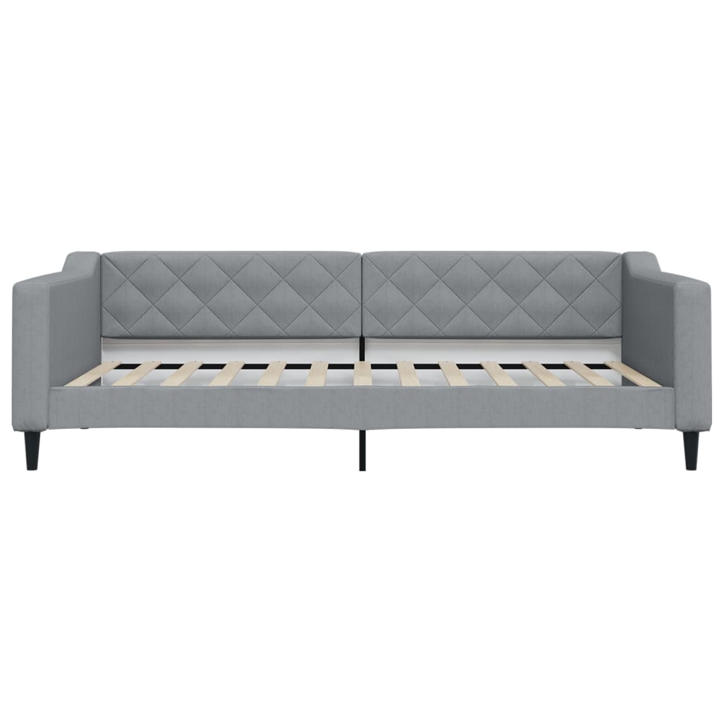 Slaapbank met matras 100x200 cm stof lichtgrijs 100 x 200 cm Lichtgrijs met matras