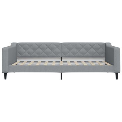 Slaapbank met matras 100x200 cm stof lichtgrijs 100 x 200 cm Lichtgrijs met matras