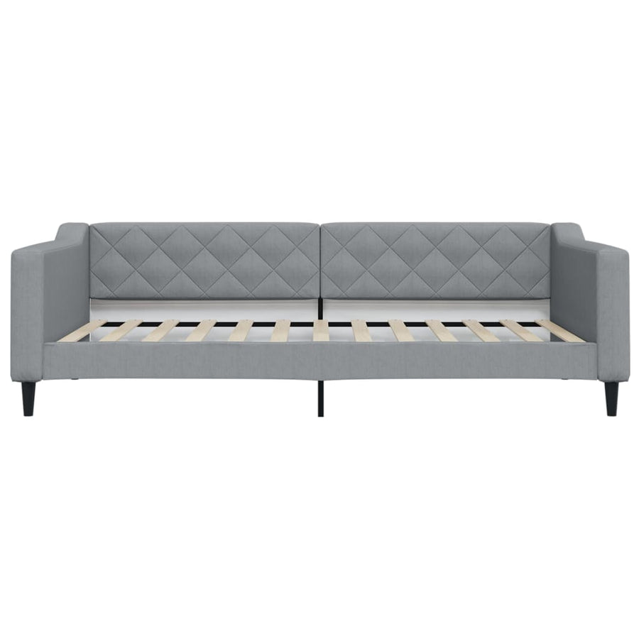 Slaapbank met matras 100x200 cm stof lichtgrijs 100 x 200 cm Lichtgrijs met matras
