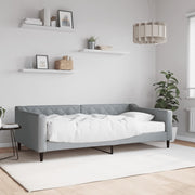 Slaapbank 100x200 cm stof lichtgrijs