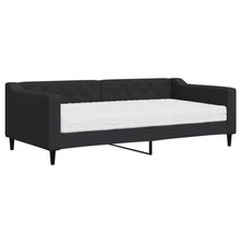 Slaapbank Stof 90 x 190 cm Zwart met matras