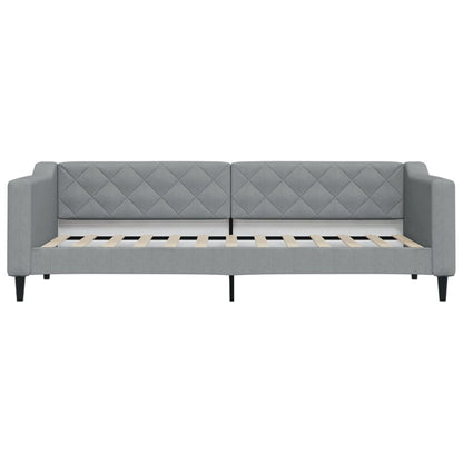 Slaapbank met onderschuifbed 80x200 cm stof lichtgrijs