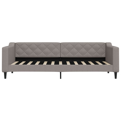 Slaapbank met onderschuifbed 80x200 cm stof taupe 80 x 200 cm Taupe met onderschuifbed
