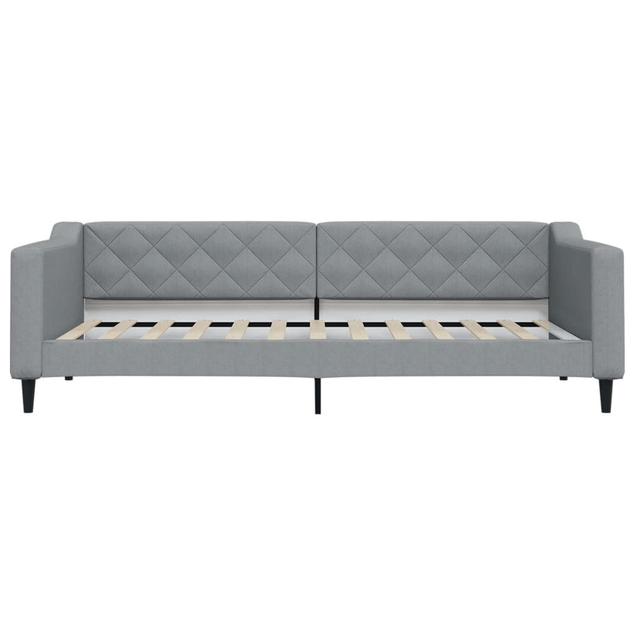 Slaapbank met onderschuifbed 90x200 cm stof lichtgrijs 90 x 200 cm Lichtgrijs met onderschuifbed