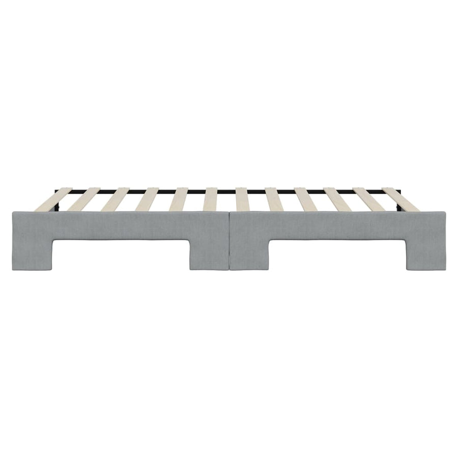 Slaapbank met onderschuifbed 100x200 cm stof lichtgrijs 100 x 200 cm Lichtgrijs met onderschuifbed