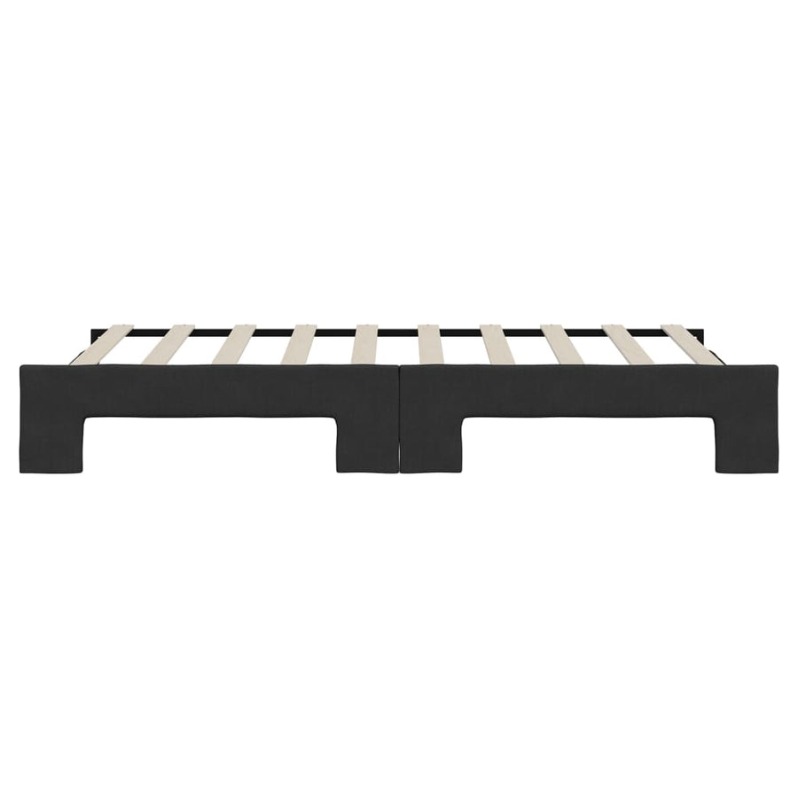 Slaapbank Stof 90 x 190 cm Zwart met onderschuifbed