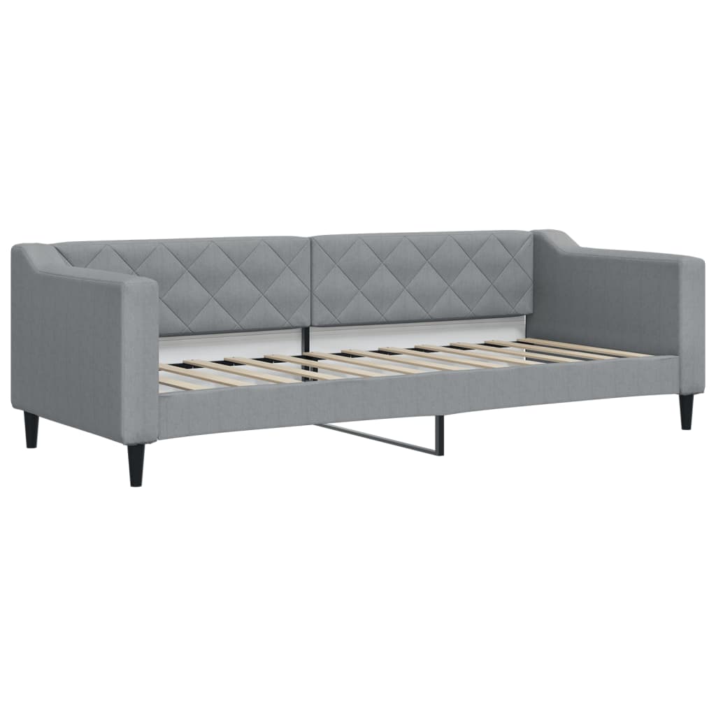 Slaapbank met onderschuifbed en lades 80x200 cm stof lichtgrijs