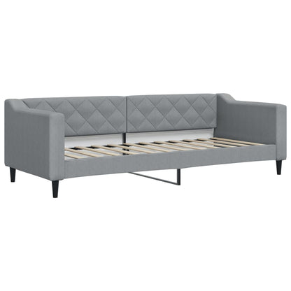 Slaapbank met onderschuifbed en lades 80x200 cm stof lichtgrijs