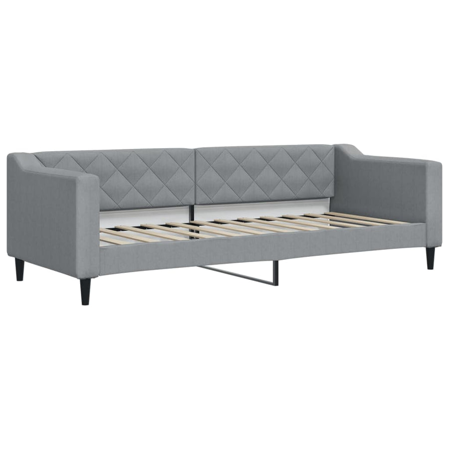 Slaapbank met onderschuifbed en lades 80x200 cm stof lichtgrijs