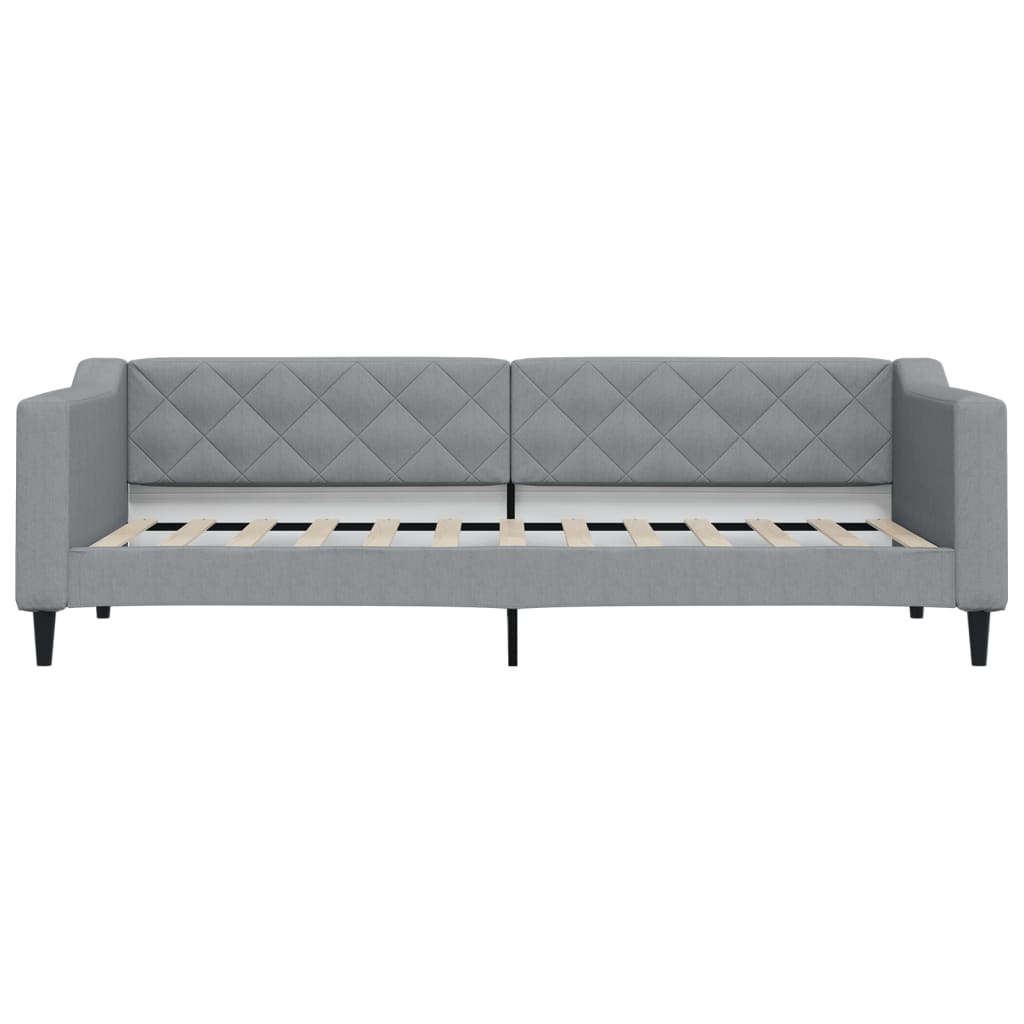 Slaapbank met onderschuifbed en lades 80x200 cm stof lichtgrijs
