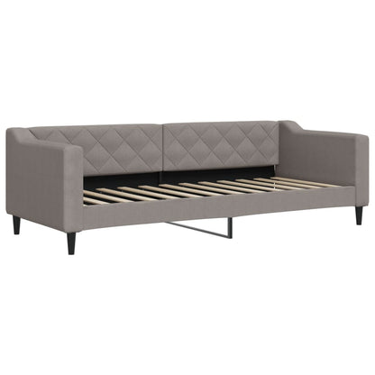 Slaapbank met onderschuifbed en lades 80x200 cm stof taupe 80 x 200 cm Taupe