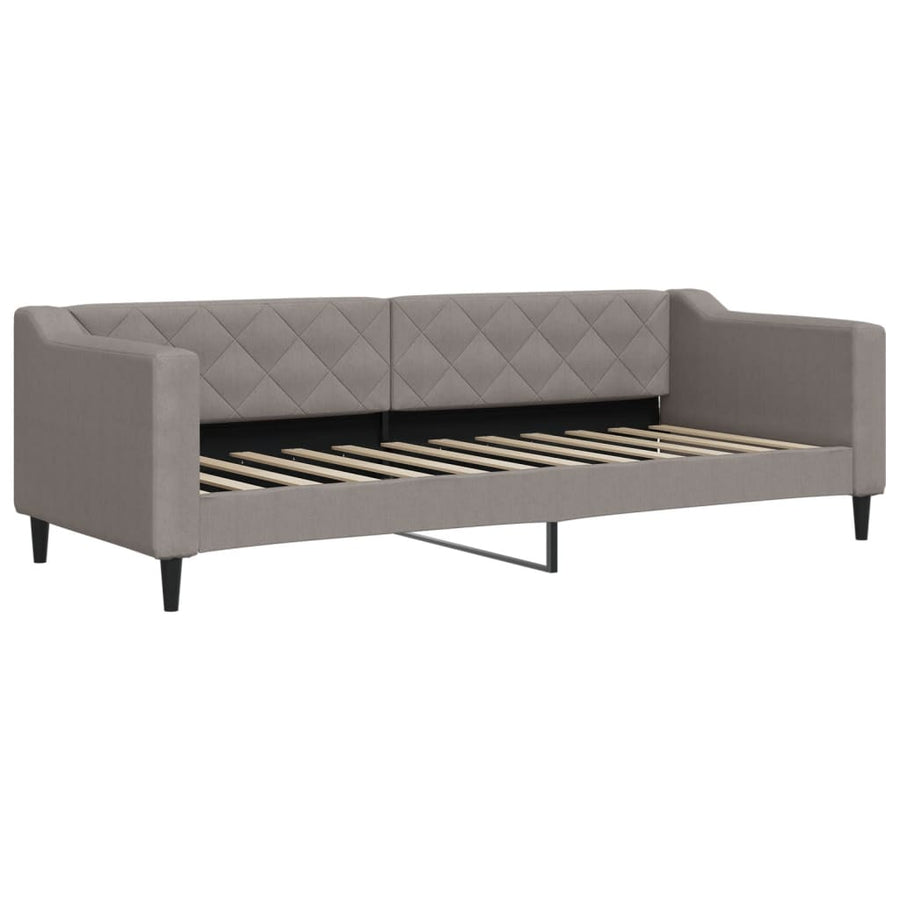 Slaapbank met onderschuifbed en lades 80x200 cm stof taupe 80 x 200 cm Taupe