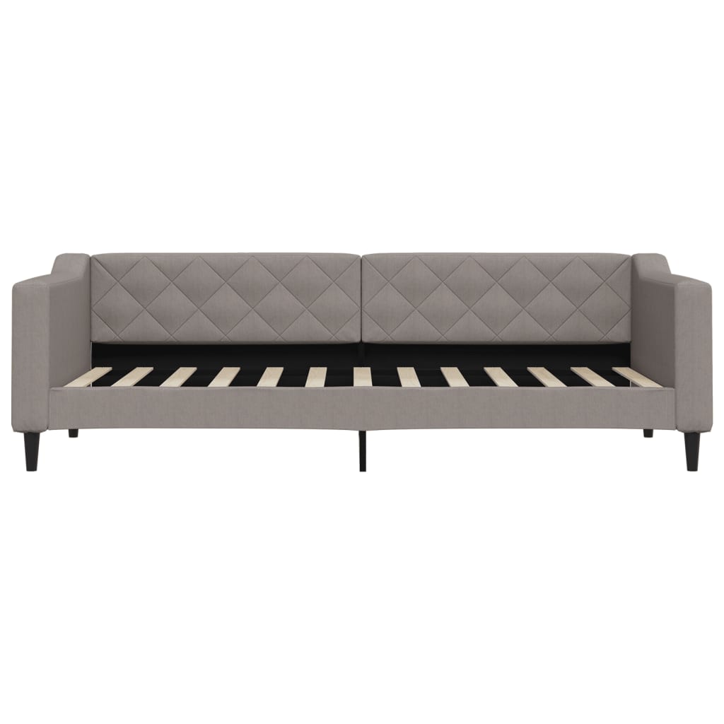 Slaapbank met onderschuifbed en lades 80x200 cm stof taupe 80 x 200 cm Taupe