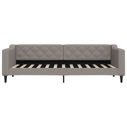 Slaapbank met onderschuifbed en lades 80x200 cm stof taupe 80 x 200 cm Taupe