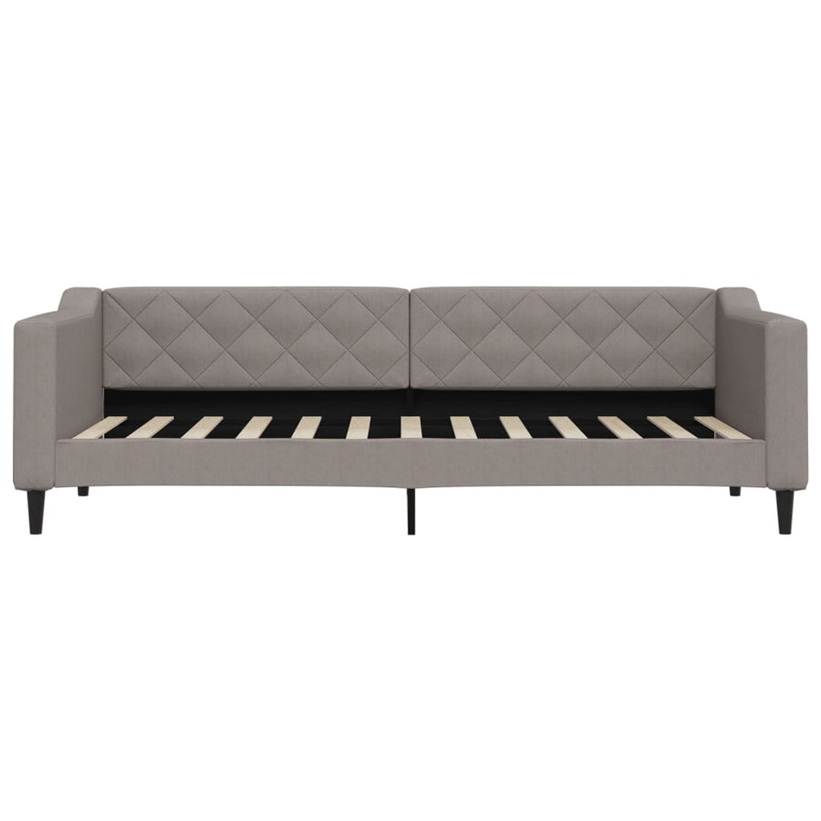Slaapbank met onderschuifbed en lades 80x200 cm stof taupe 80 x 200 cm Taupe
