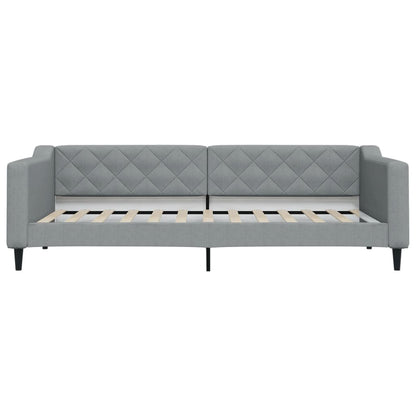 Slaapbank met onderschuifbed en lades 90x200 cm stof lichtgrijs 90 x 200 cm Lichtgrijs