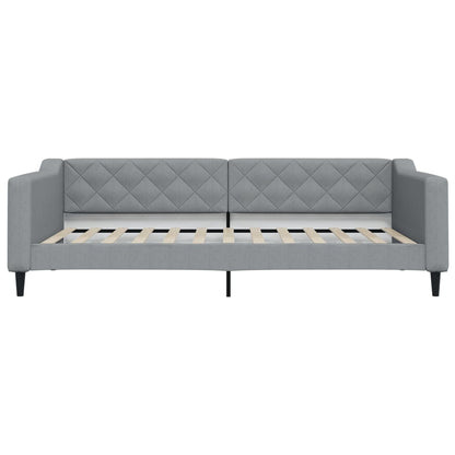 Slaapbank onderschuifbed en lades 100x200 cm stof lichtgrijs 100 x 200 cm Lichtgrijs met onderschuifbed en lade