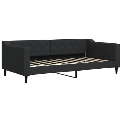 Slaapbank S Stof 90 x 190 cm Zwart met onderschuifbed en lade