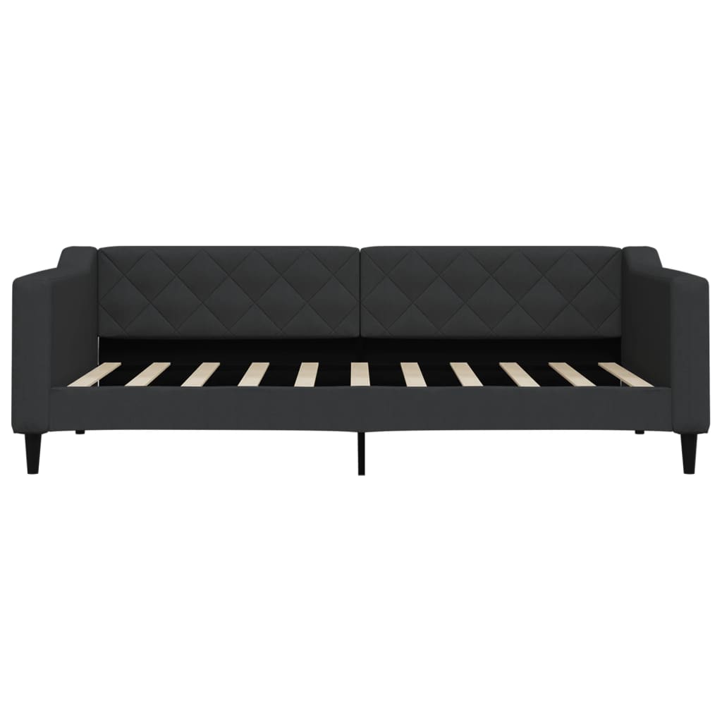 Slaapbank S Stof 90 x 190 cm Zwart met onderschuifbed en lade