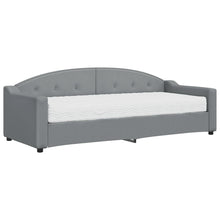 Slaapbank Stof 80 x 200 cm Lichtgrijs met matras