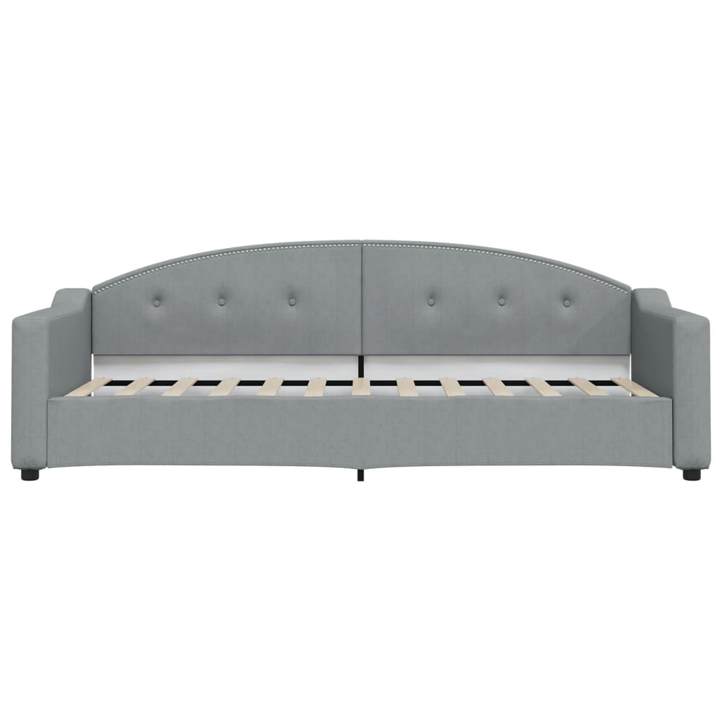 Slaapbank Stof 80 x 200 cm Lichtgrijs met matras
