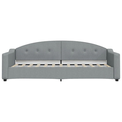 Slaapbank Stof 80 x 200 cm Lichtgrijs met matras