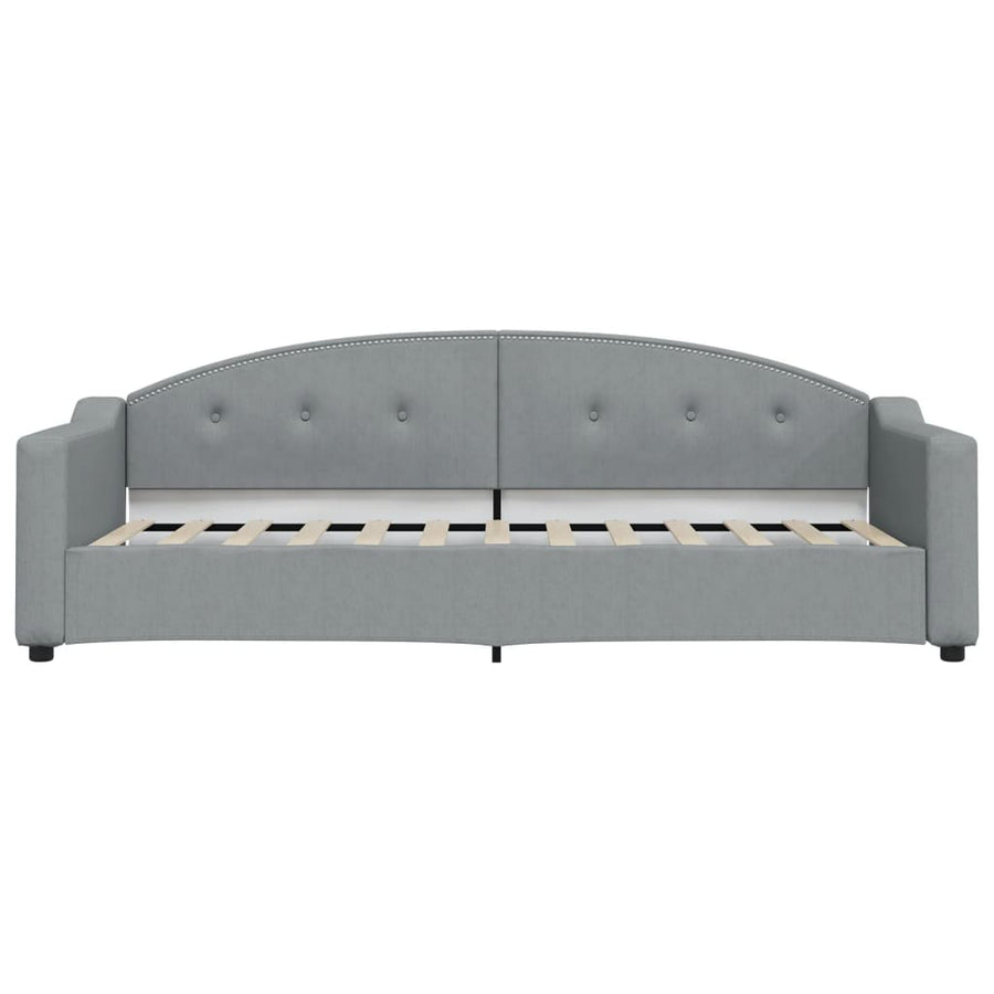 Slaapbank Stof 80 x 200 cm Lichtgrijs met matras