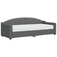 Slaapbank met matras 80x200 cm stof donkergrijs 80 x 200 cm Donkergrijs met matras