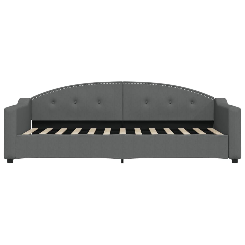 Slaapbank met matras 80x200 cm stof donkergrijs 80 x 200 cm Donkergrijs met matras