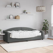 Slaapbank 80x200 cm stof donkergrijs