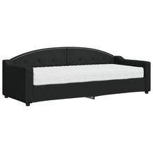 Slaapbank Stof 80 x 200 cm Zwart met matras