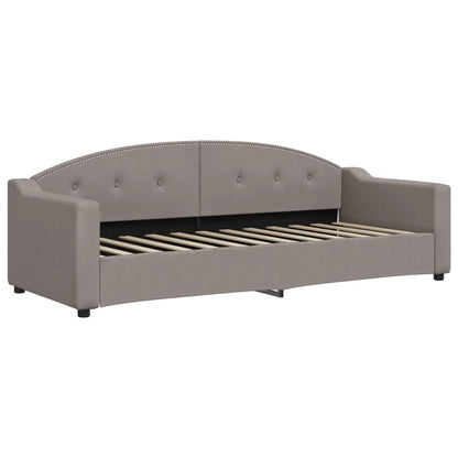 Slaapbank Stof 80 x 200 cm Taupe met matras