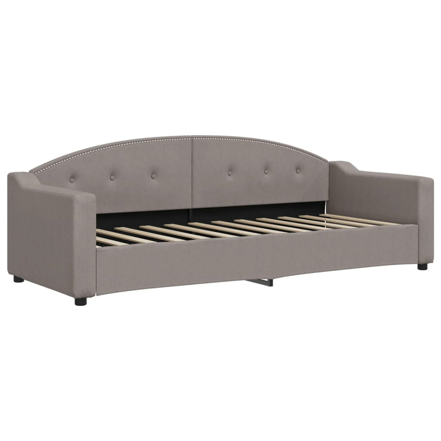 Slaapbank Stof 80 x 200 cm Taupe met matras