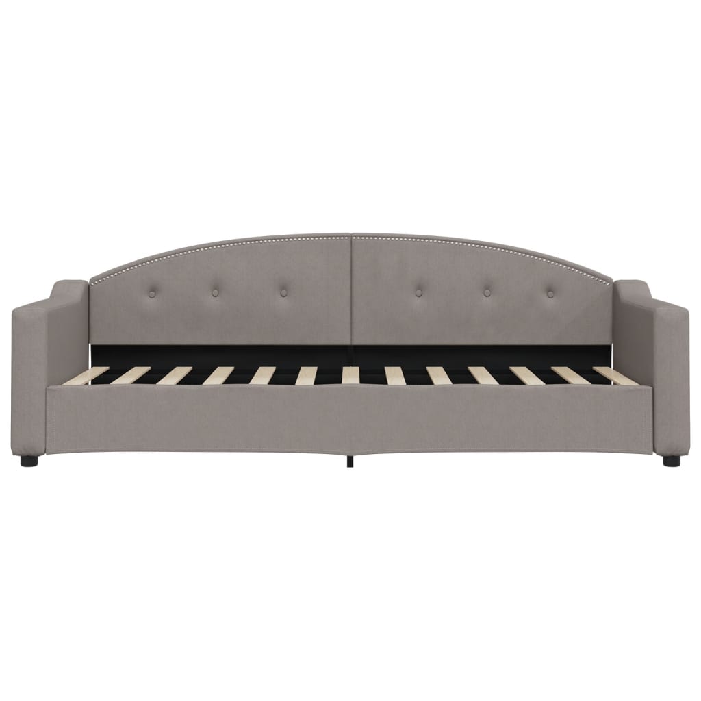 Slaapbank Stof 80 x 200 cm Taupe met matras