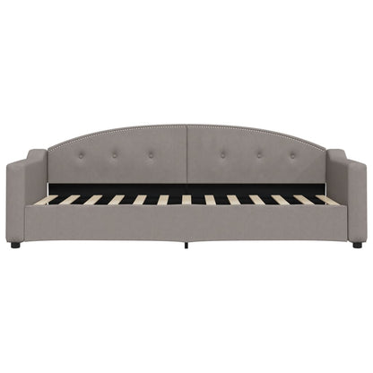 Slaapbank Stof 80 x 200 cm Taupe met matras