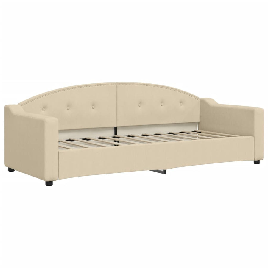 Slaapbank Stof Kleurig 80 x 200 cm Crème met matras