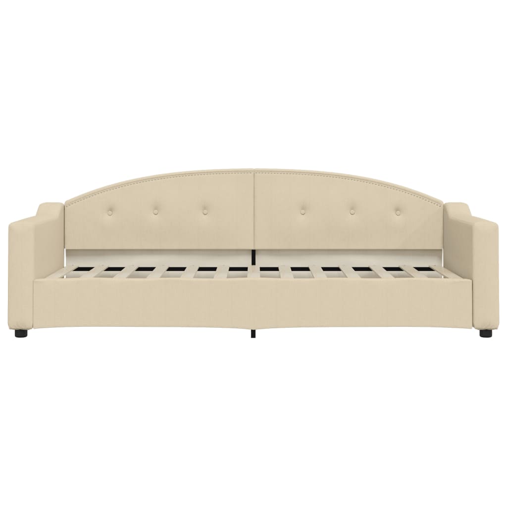 Slaapbank Stof Kleurig 80 x 200 cm Crème met matras