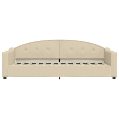 Slaapbank Stof Kleurig 80 x 200 cm Crème met matras