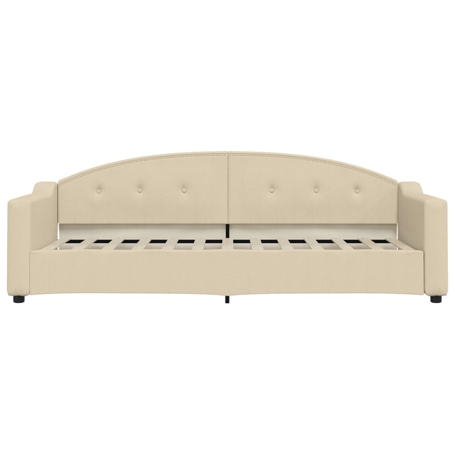 Slaapbank Stof Kleurig 80 x 200 cm Crème met matras