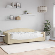 Slaapbank met matras 80x200 cm crème stof