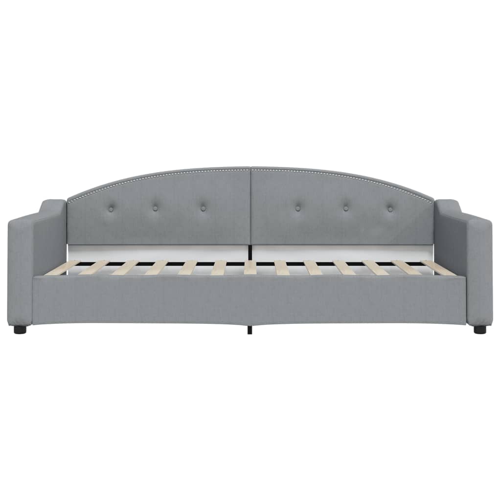 Slaapbank Stof 90 x 200 cm Lichtgrijs met matras