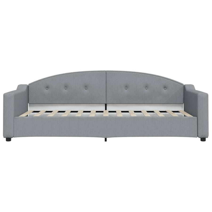Slaapbank Stof 90 x 200 cm Lichtgrijs met matras