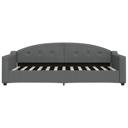 Slaapbank met matras 90x200 cm stof donkergrijs 90 x 200 cm Donkergrijs met matras